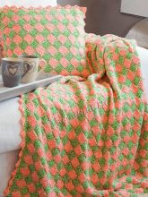 Плед и подушка в технике энтерлак, фото