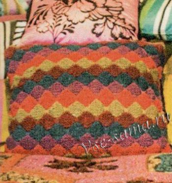 Чехол для подушки с плетёным узором, фото