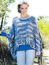 Меланжевое пончо, фото