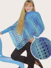 Пончо цвета морской волны, фото