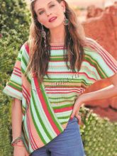 Ультрамодное пончо в полоску, фото