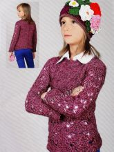 Ажурный пуловер и шапочка, фото модели