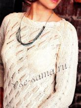 Ажурный белый джемпер, фото