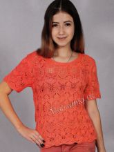 Ажурный пуловер на девочку