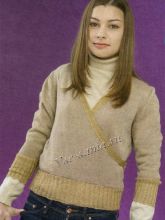 Бежево-золотистый джемпер, фото