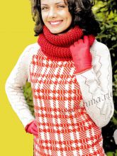 Бежевый джемпер с узором, фото