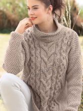 Бежевый пуловер оверсайз, фото