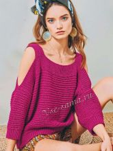 Яркий эффектный пуловер, фото