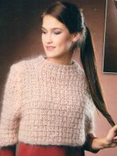 Короткий пуловер из мохера, фото