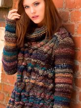 Меланжевый пуловер в форме трапеции, фото