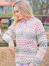 Пуловер - розовая прохлада