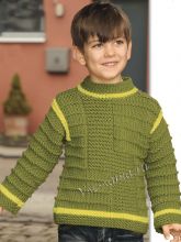 Пуловер фисташкового цвета со структурным узором, фото