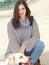 Пуловер гольф со структурный узором