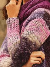 Пуловер и шарф-петля в технике нукинга, фото