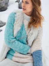 Пуловер из разноцветных фрагментов, фото