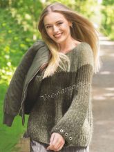 Пуловер из разных видов пряжи