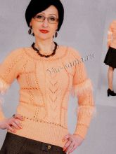 Пуловер персикового цвета, фото