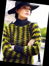 Пуловер поперечной вязки, фото