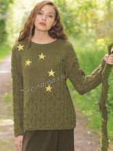 Пуловер с аппликацией из звезд