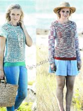 Пуловер с длинными или короткими рукавами, фото