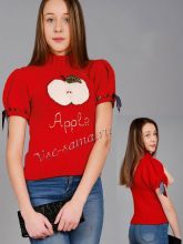 Пуловер с яблочком