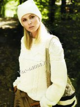 Пуловер с поперечной кокеткой, фото