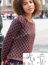 Пуловер с решетчатым узором, фото