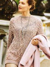 Пуловер песочного цвета с рукавами летучая мышь, фото