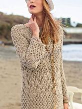 Пуловер с сочетанием узоров, фото