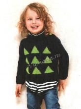 Пуловер с треугольниками на мальчика