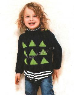 Пуловер с треугольниками на мальчика