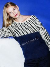 Пуловер с узорами, фото модели