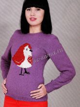 Пуловер со снегирем, фото