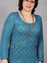 Пуловер темно-голубого цвета, фото