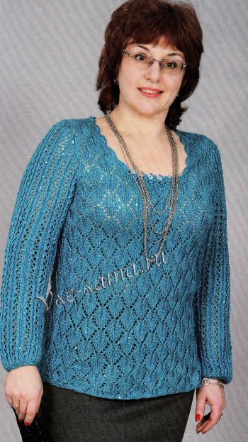 Пуловер темно-голубого цвета, фото