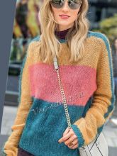 Пуловер в широкую полосу, фото