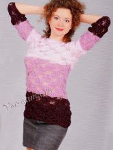 Пуловер в сиреневых тонах, фото