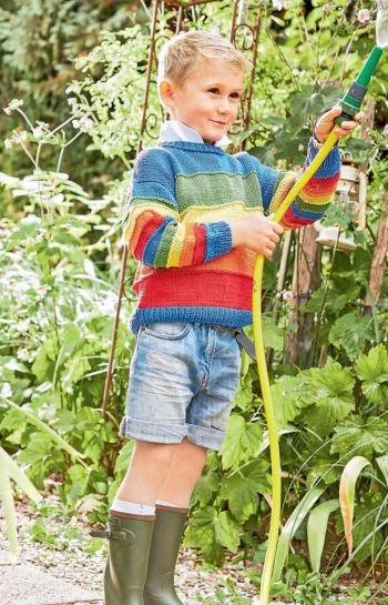 Разноцветный пуловер для мальчика, фото