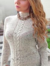 Серый джемпер со жгутами, фото