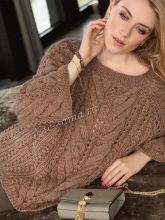 Стильный удлиненный пуловер, фото