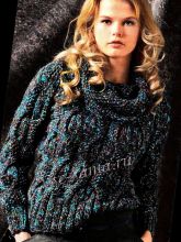 Свитер и шарф с эффектными узорами, фото