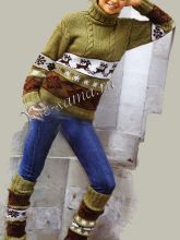 Свитер с воротником гольф, фото