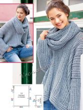 Теплый, мягкий и просторный пуловер, фото