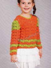 Терракотовый пуловер на 6 лет, фото модели