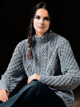 Узорный свитер спицами, фото