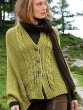 Жакет-пончо спицами, фото