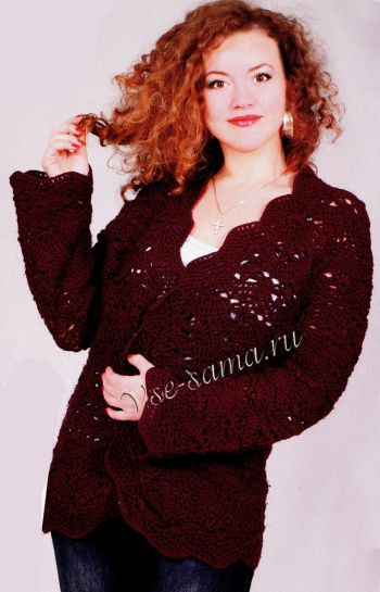 Жакет цвета баклажана, фото