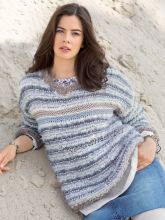 Женский пуловер из разных видов пряжи