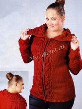 Бордовый жакет на молнии