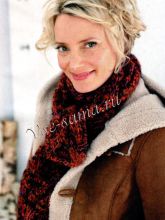 Меланжевый шарф с косой